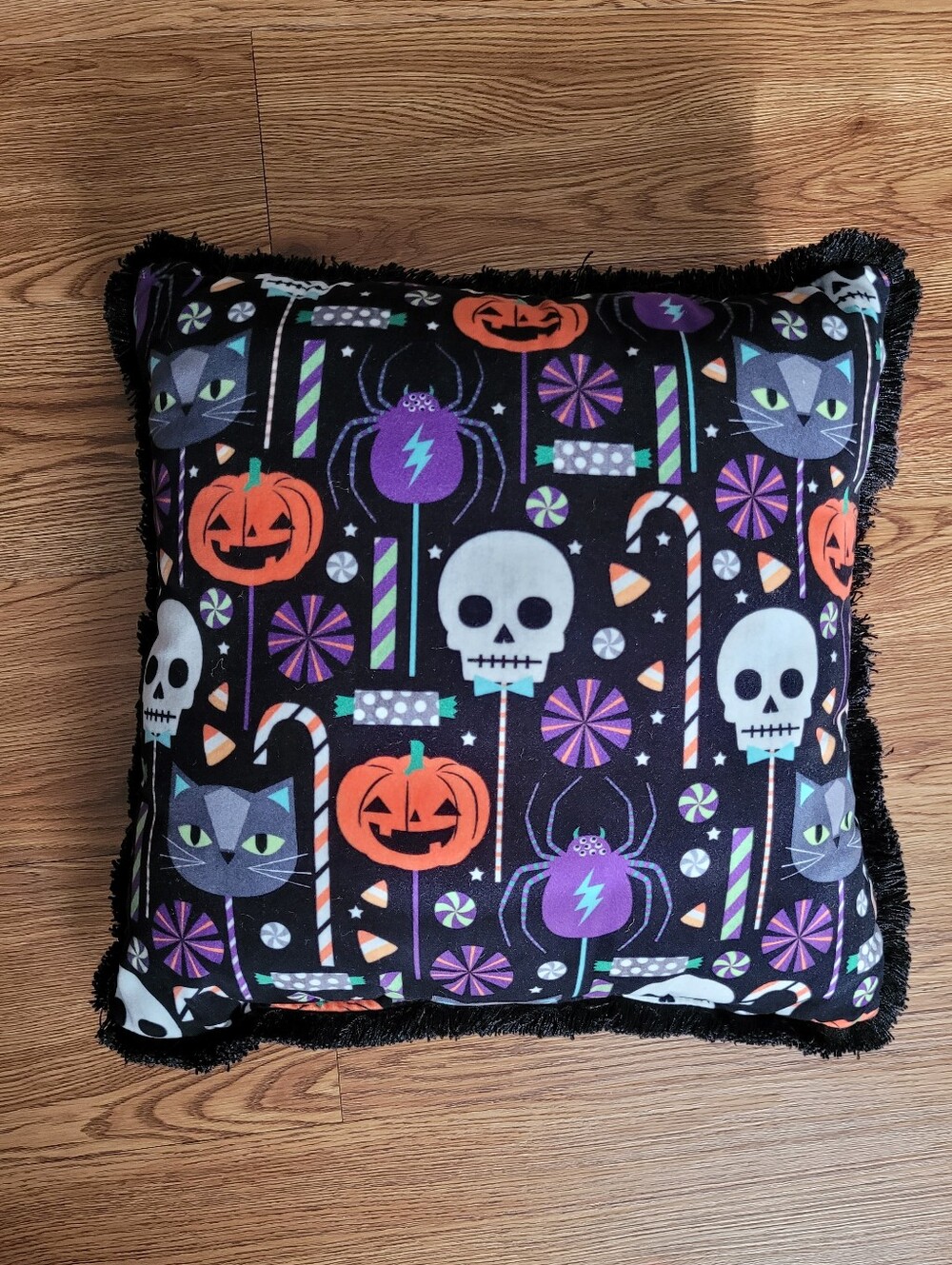 LEAVING 8-3 Halloween candy pillow fringe pastel kids whimsy goth